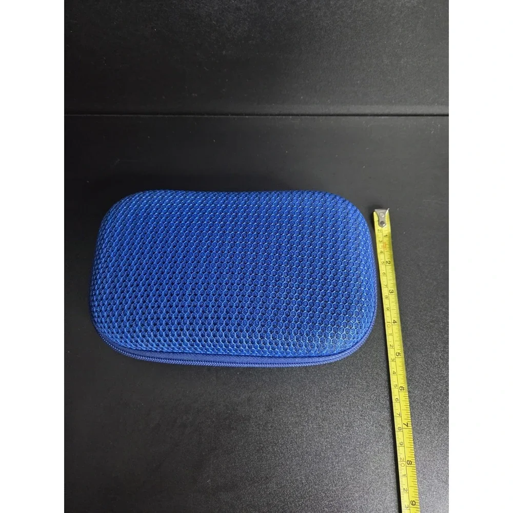 ZIPIT‎ Hard Shell Zipper Pencil Case Blue Geometric Design Storage Box